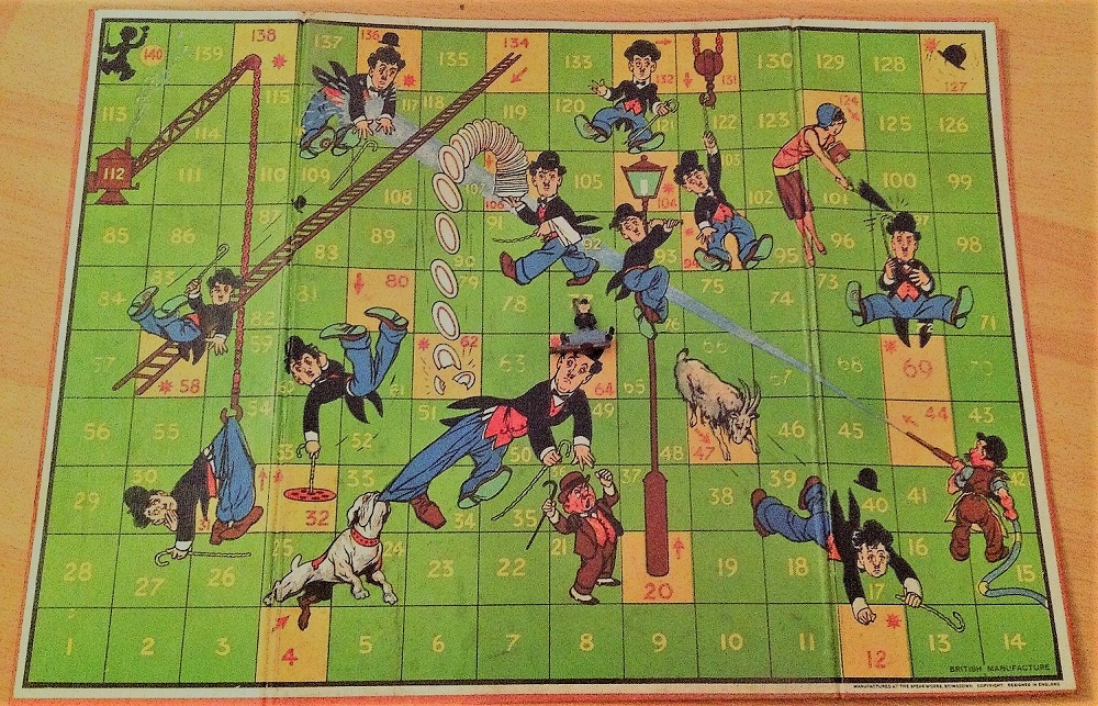 ボードゲーム  Chasing Charlie Chaplin (英国 Spears 製) 1920年